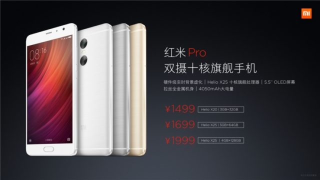 Xiaomi Redmi Pro, le caratteristiche ufficiali