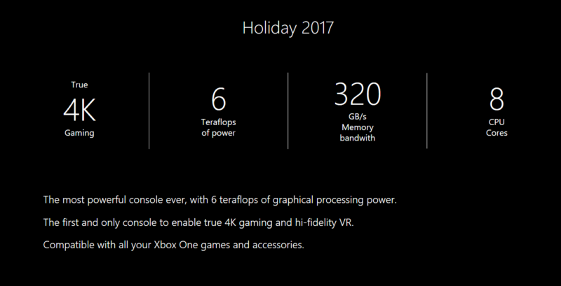 Xbox One Scorpio sarà l’unica console a offrire 4K vero e VR di qualità