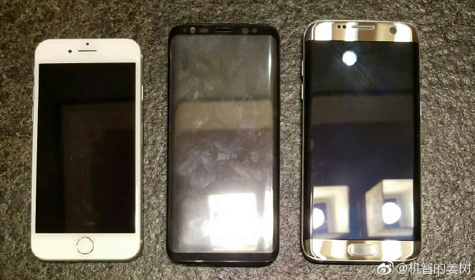 Ecco com'è il Galaxy S8, comparato ad iPhone 7 e S7 Edge [FOTO]